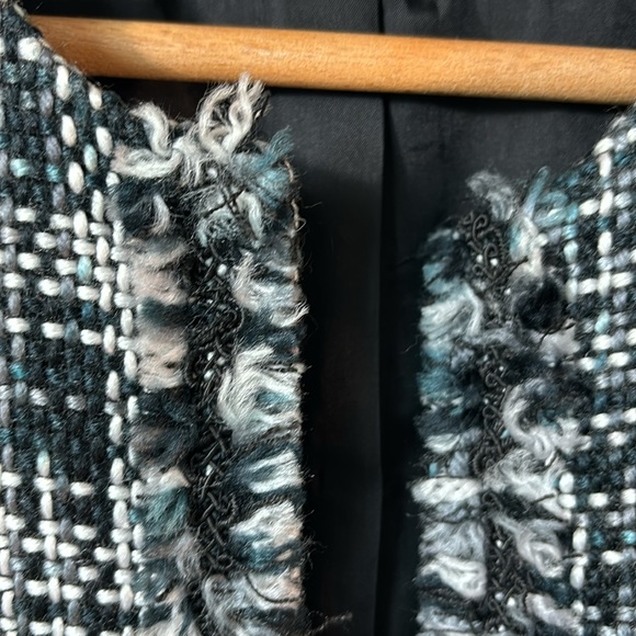 Spenser Jeremy bl/wh/gr Tweed open blazer in sz 12. Perfect w/jeans or dressy! - Picture 4 of 7